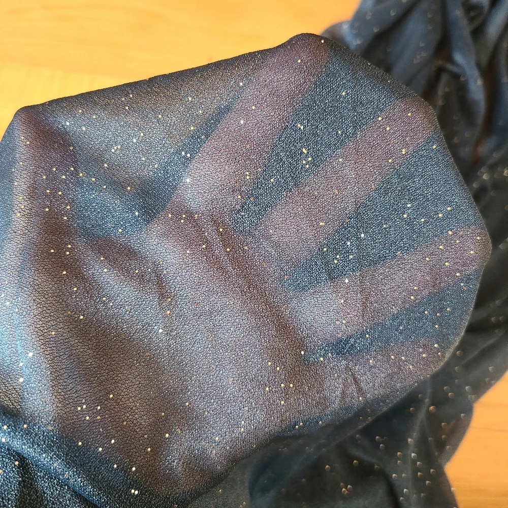 CLEARANCE 3/$15 Navy Blue Infinity Scarf with Silver Sparkles